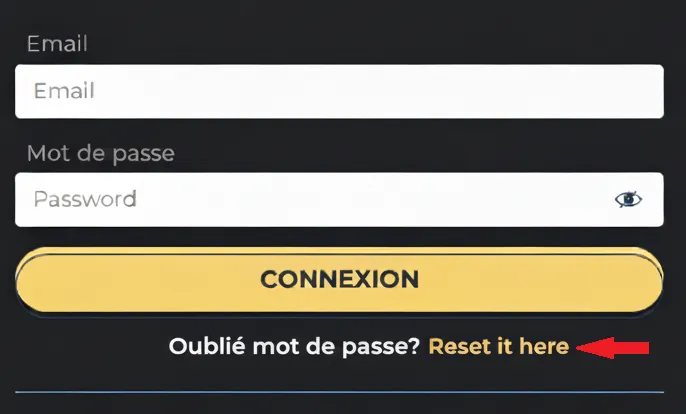 Récupération de Passe
